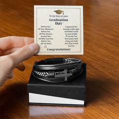 To My Boy Graduation Memories (Love You Forever) – Cross Bracelet