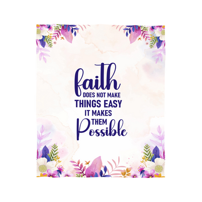 Faith Does Not Make Things Easy – Mink Touch Fleece Blanket